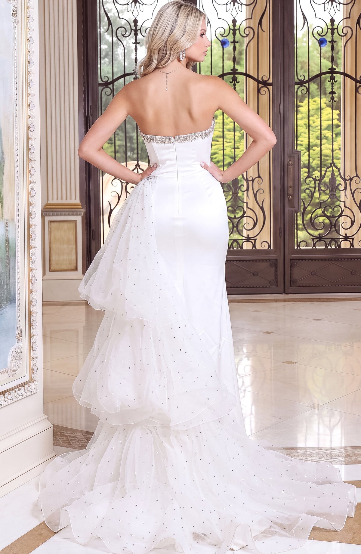 Jovani Prom Dress Jovani 51776 Satin Strapless Sheath Gown