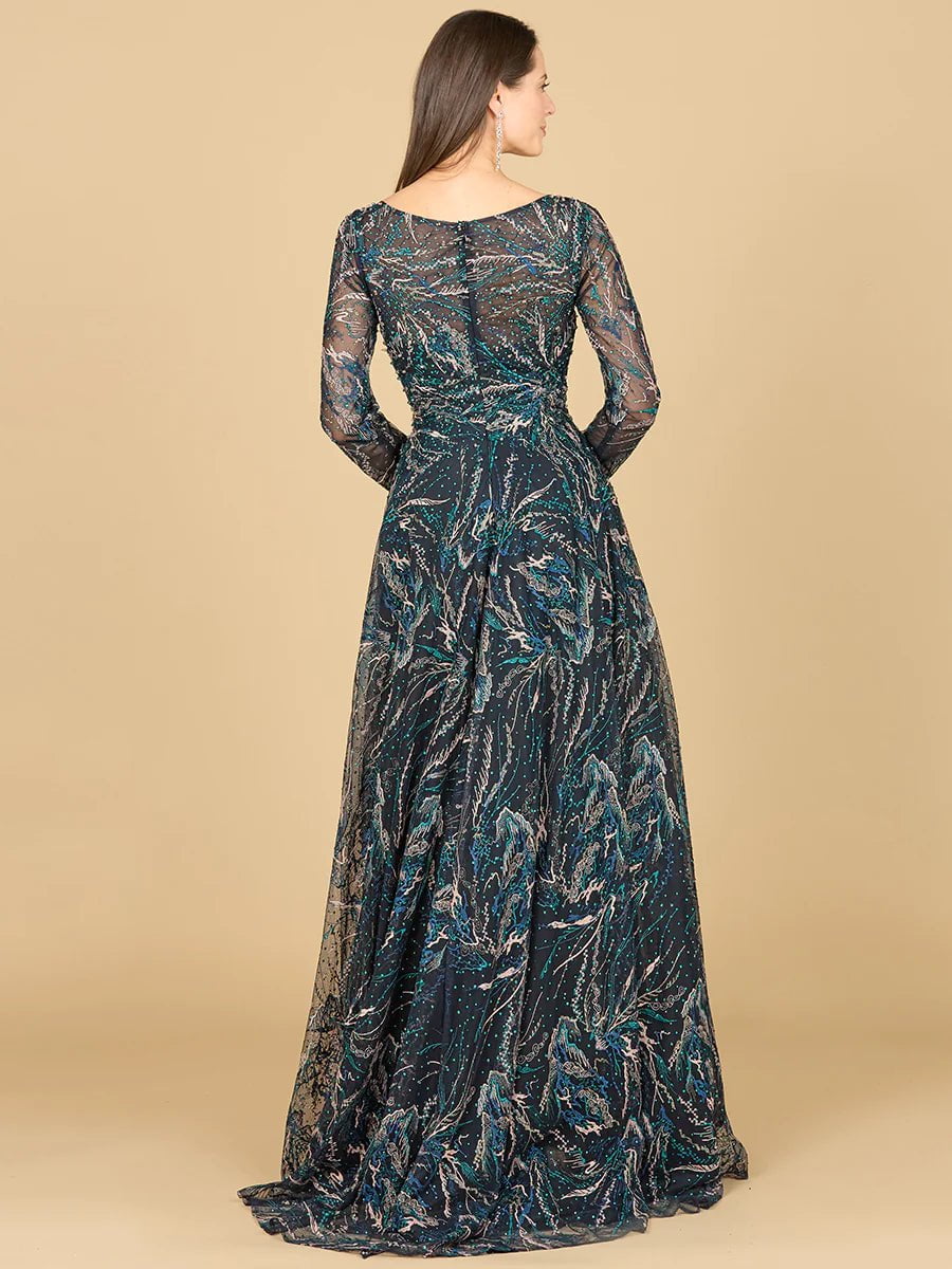 Lara Design Dress LARA 29153 - LACE GOWN WITH LONG SLEEVES