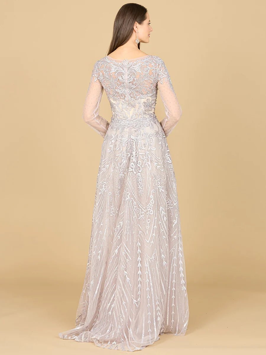 Lara Design Dress LARA 29154 - LONG SLEEVE HIGH NECK GOWN