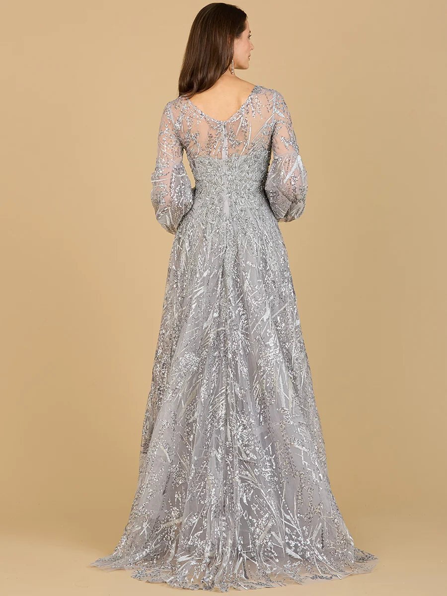 Lara Design Dress LARA 29198 - V NECKLINE LONG SLEEVE GOWN