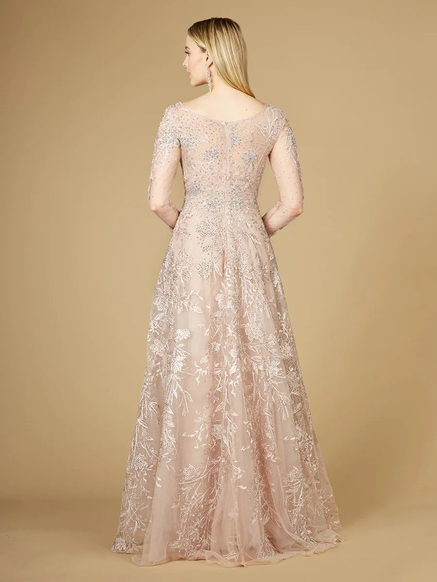 Lara Design Dress LARA 29240 - LONG SLEEVE HIGH NECK GOWN