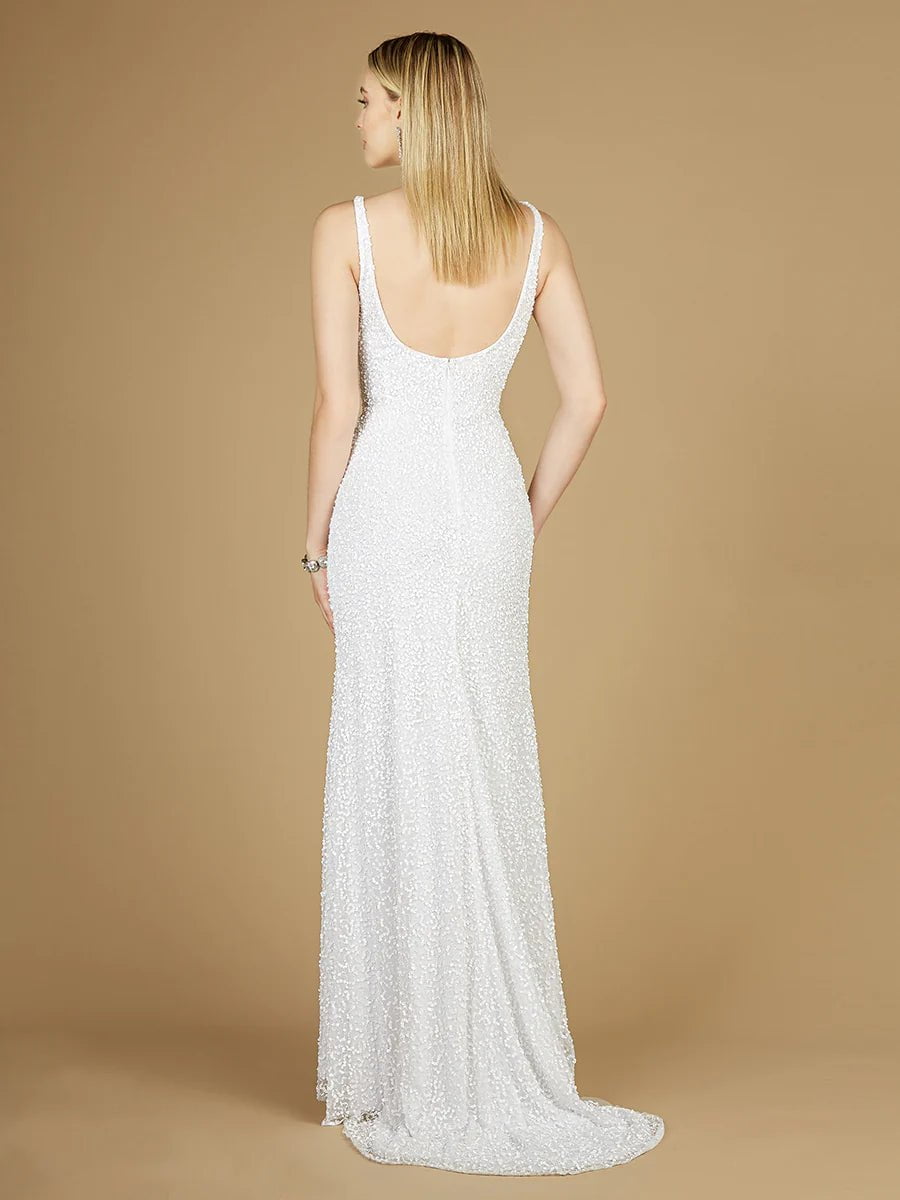 Lara Design Dress LARA 51123 - BRIDAL BEADED GOWN WITH SLIT