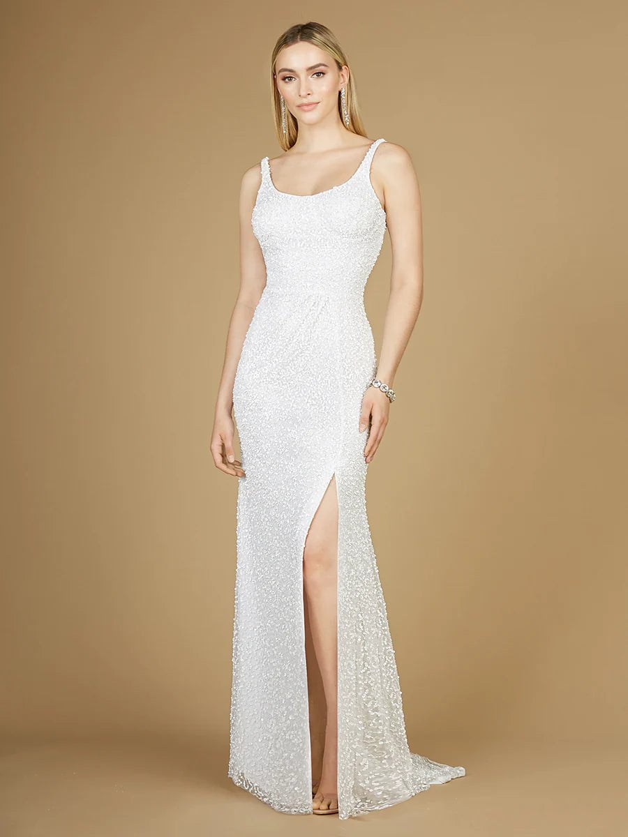 Lara Design Dress LARA 51123 - BRIDAL BEADED GOWN WITH SLIT