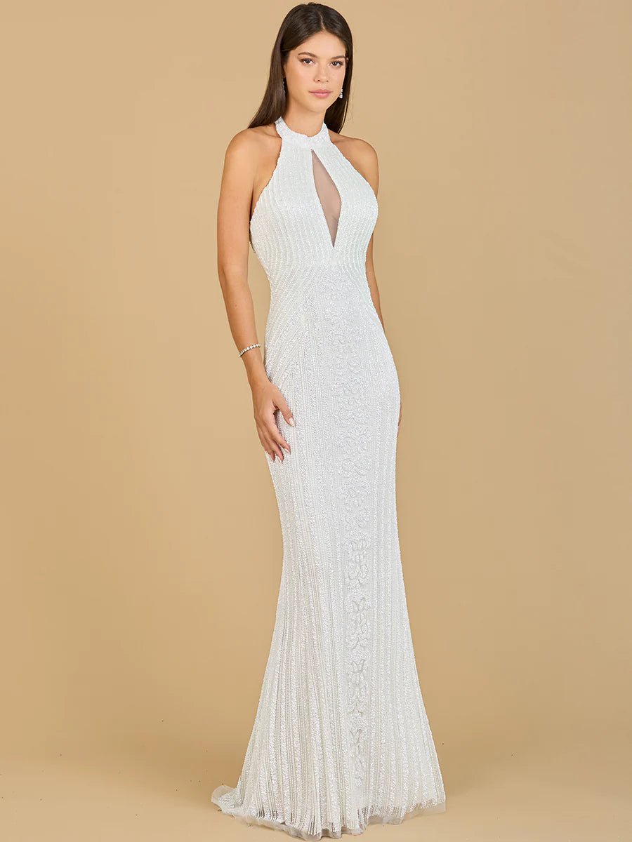 Lara Design Dress LARA 51133 - HALTER NECK DRESS WITH KEYHOLE