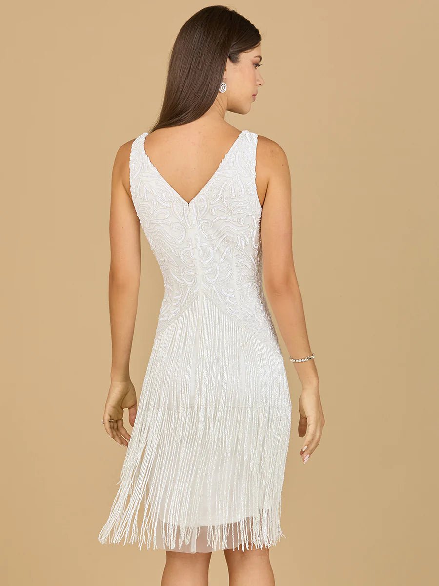 Lara Design Dress LARA 51134 - BEADED FRINGE COCKTAIL DRESS
