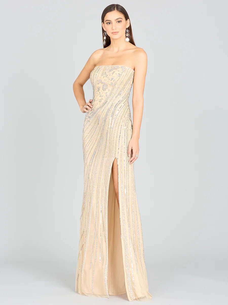 Lara Design Dress LARA 9987 - FREDDY STRAPLESS BEADED GOWN