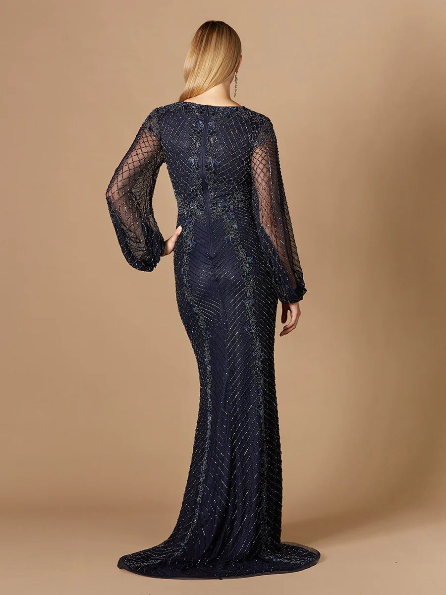 Lara Design mother of bride dress Lara 29338 Long Sleeve Beaded Gown