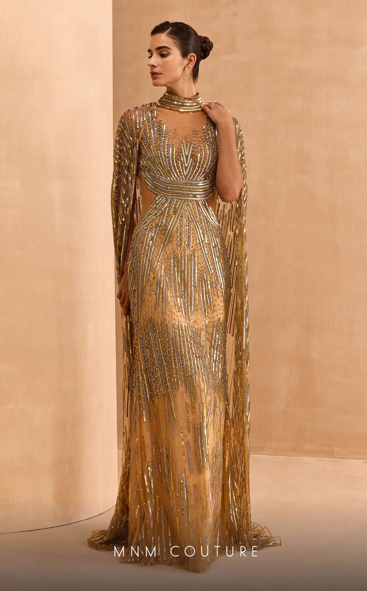 sachin and babi light blue dress MNM Couture K3961 Evening Dress 16 / Beige main image 1