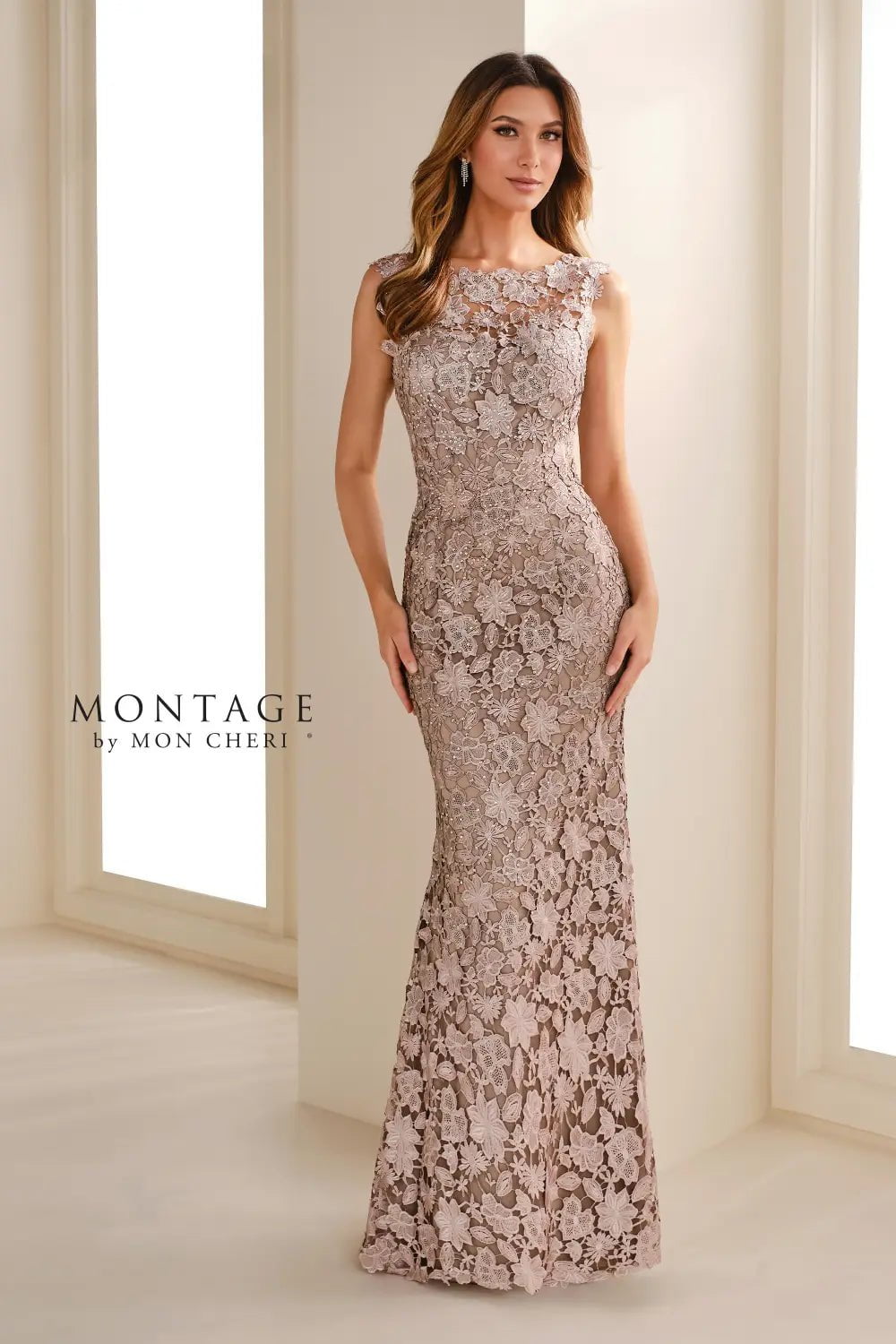 Mon Cheri Montage 119958 Mother Of The Bride Dress 22W / Champagne Ombre