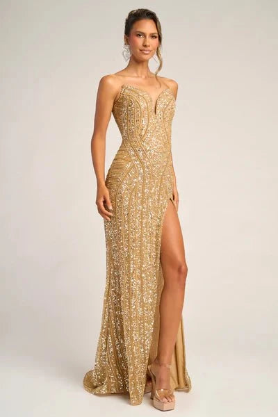 Portia & Scarlett Portia and Scarlett Prom Dresses 2026 Gold / 0 Portia And Scarlett PS26424C Prom Dress