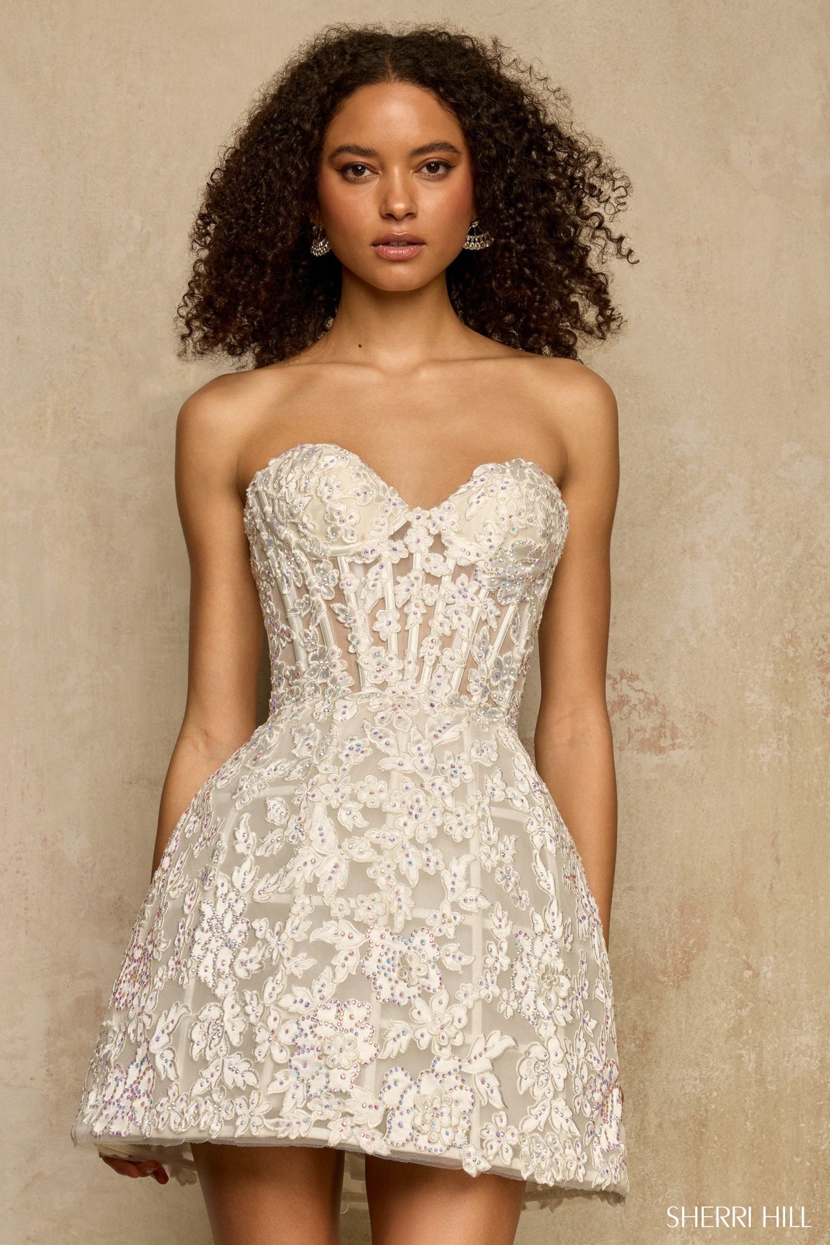 Sherri Hill Prom Dress Ivory / 000 Sherri Hill 58206