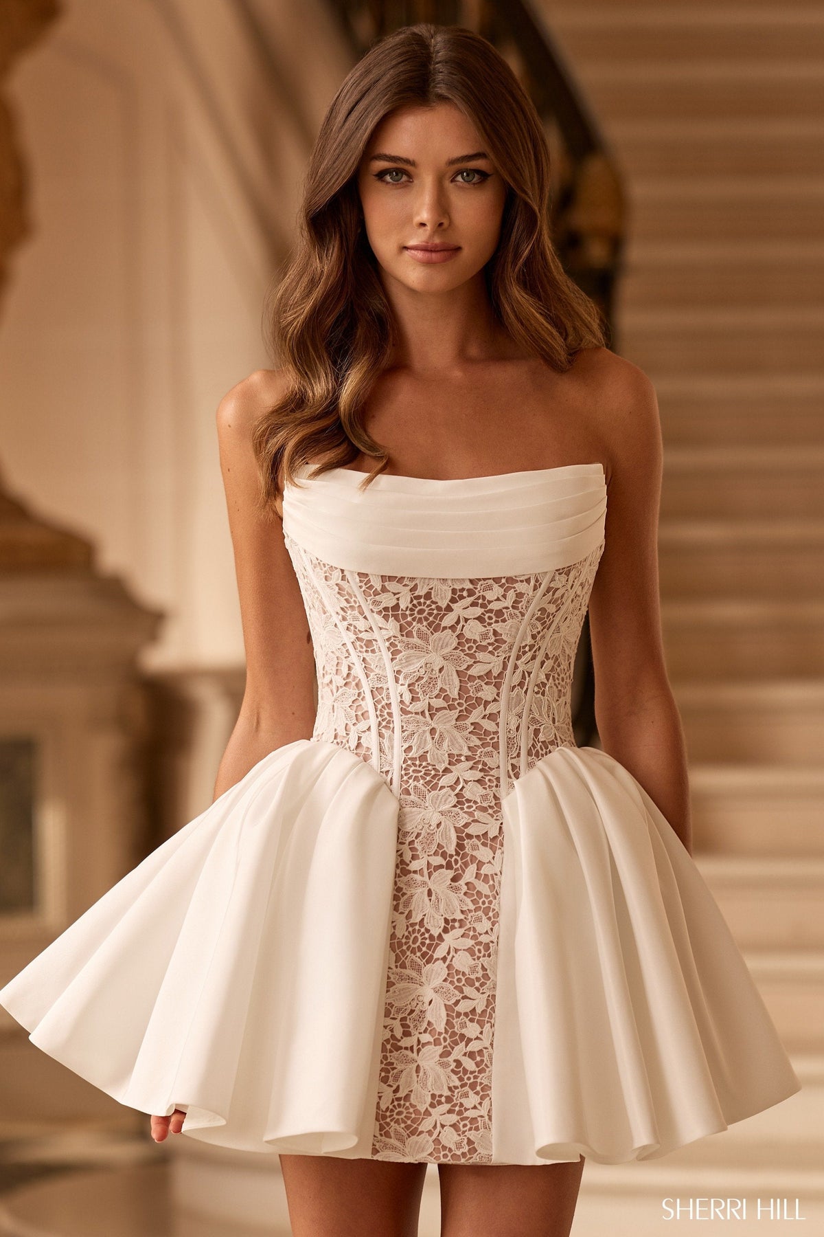 Sherri Hill Prom Dress Ivory / 000 Sherri Hill 58306