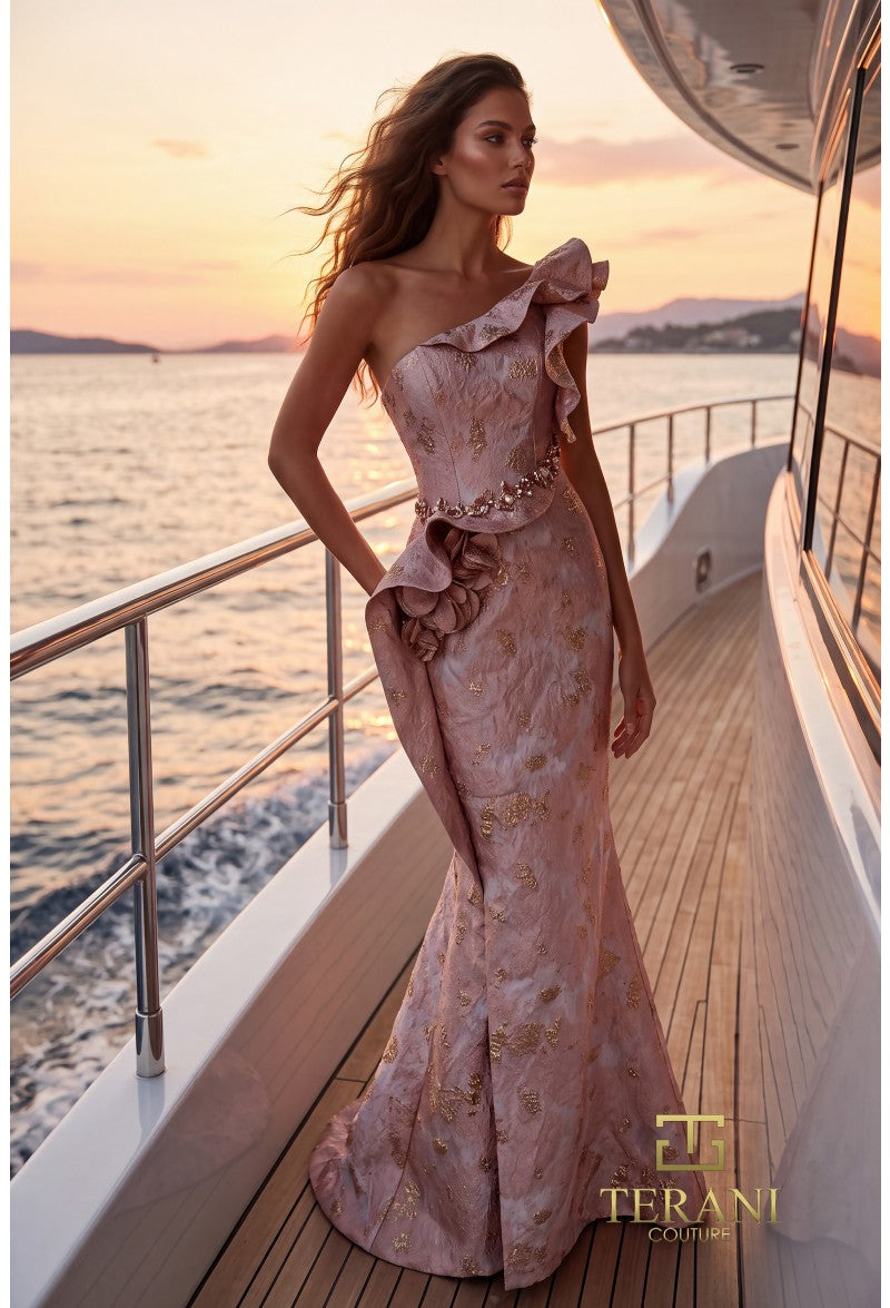 Terani Couture Evening Dress 0 / ROSE-GOLD Terani Couture 261E6678