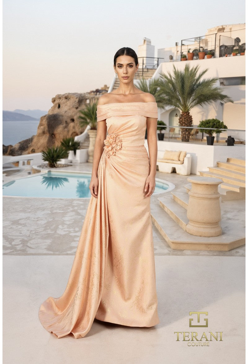 Terani Couture Evening Dress 4 / Blush Gold Terani Couture 261M6444