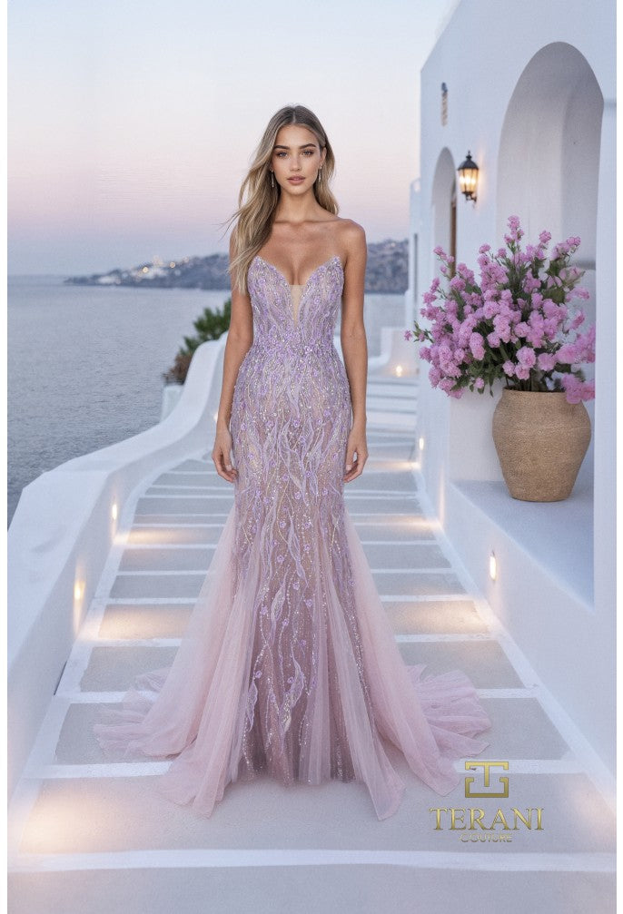 Terani Couture Evening Dress Blush Nude / 2 Terani Couture 261P6191