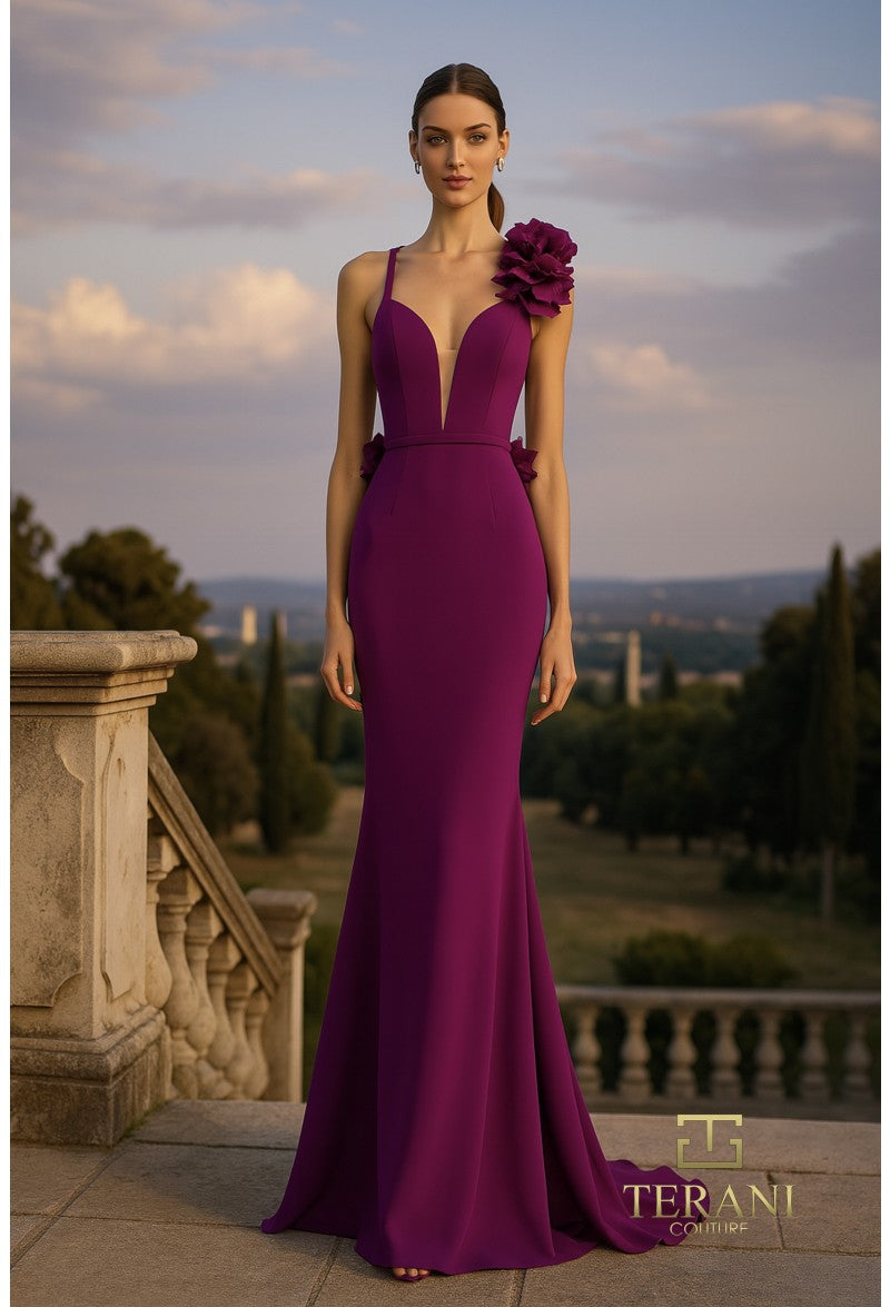 Terani Couture Evening Dress Violet / 2 Terani Couture 261P6061