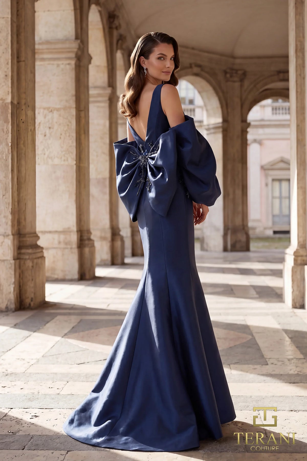 Terani Couture Mother of the Bride Dress Terani Couture 262M7253 Square Neck Long Mother of the Bride Dress
