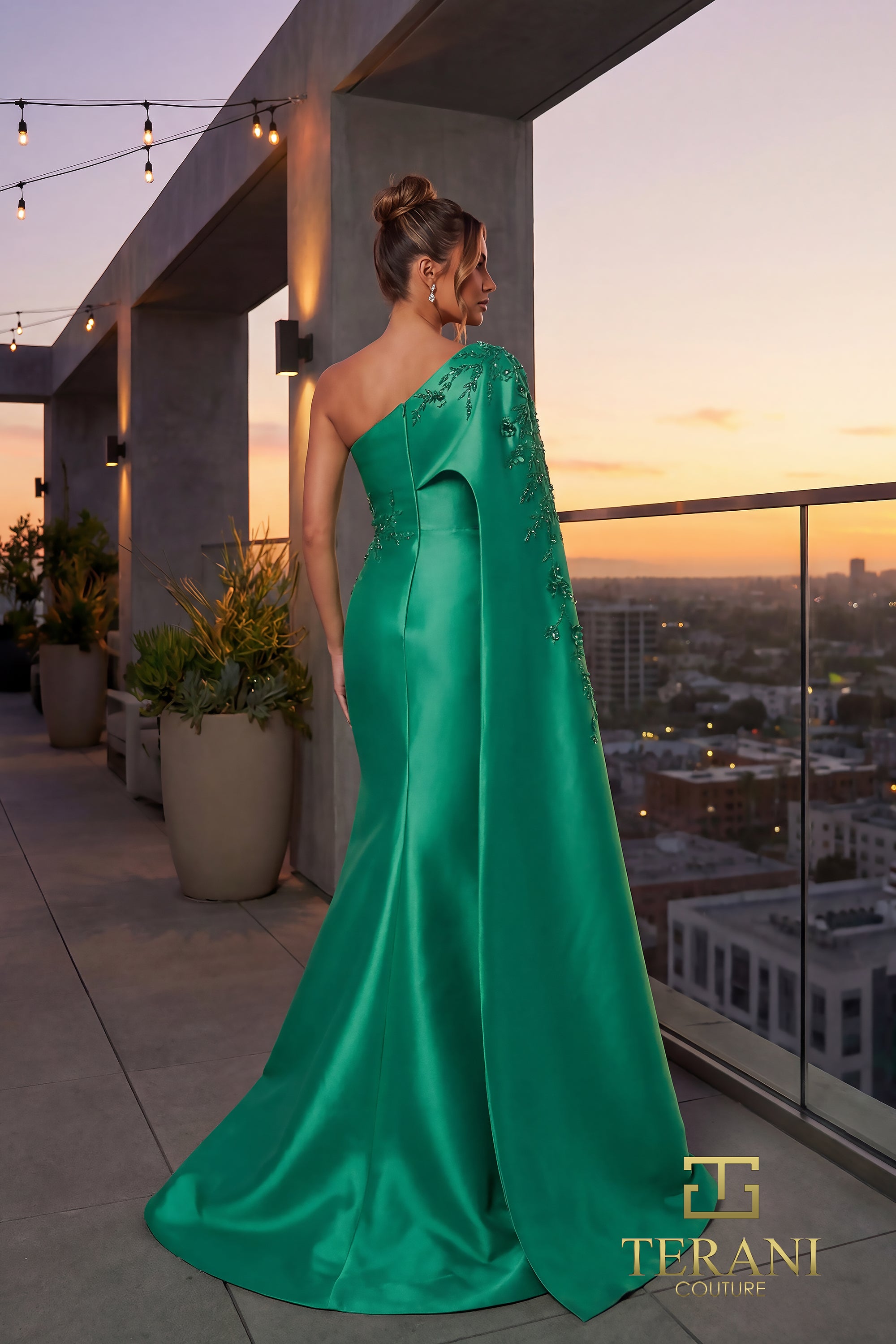Terani Couture Mother of the Bride Dress Terani Couture 262M7275 One-Shoulder Long Mother of the Bride Dress