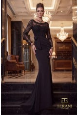 Terani Couture Mother of the Bride Dress Terani Couture 262M7293 Round Neck Long Mother of the Bride Dress