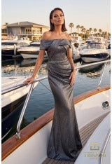 Terani Couture Mother of the Bride Dress Terani Couture 262M7302 Off-Shoulder Long Mother of the Bride Dress
