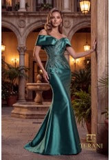 Terani Couture Mother of the Bride Dress Terani Couture 262M7517 Off-Shoulder Long Mother of the Bride Dress