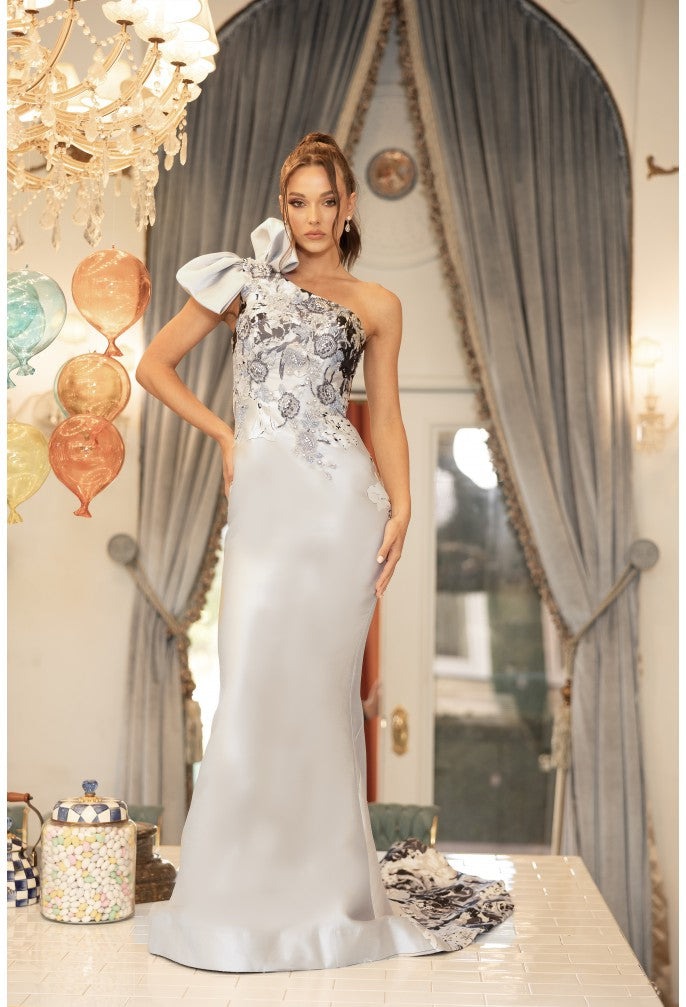 terani silver dress Terani Couture 241E2487