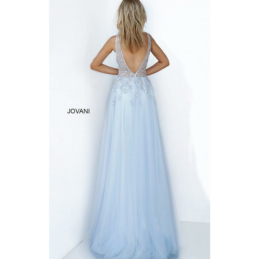 Jovani Prom Dress Embellished Sheer Bodice Tulle Jovani Prom Dress 4019
