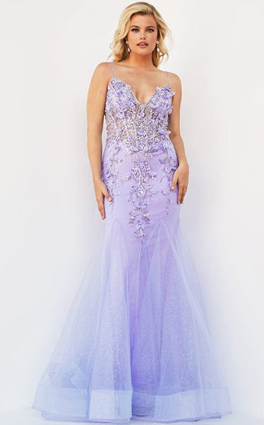 Jovani 48320 gown with floral embellishment deals