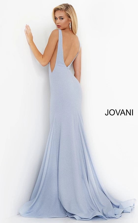 JVN by Jovani Prom Dress JVN02132 Light Blue V Neck Jovani Prom Dress