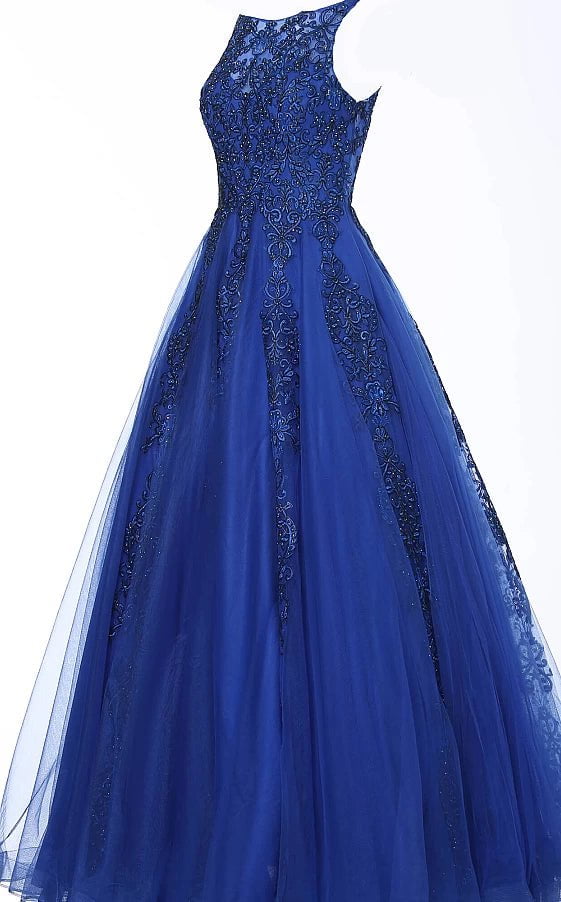 JVN by Jovani Prom Dress JVN59046 Burgundy Embellished Sleeveless Tulle Prom Ballgown