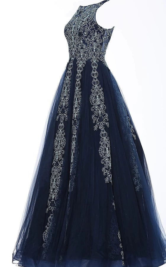 JVN by Jovani Prom Dress JVN59046 Burgundy Embellished Sleeveless Tulle Prom Ballgown