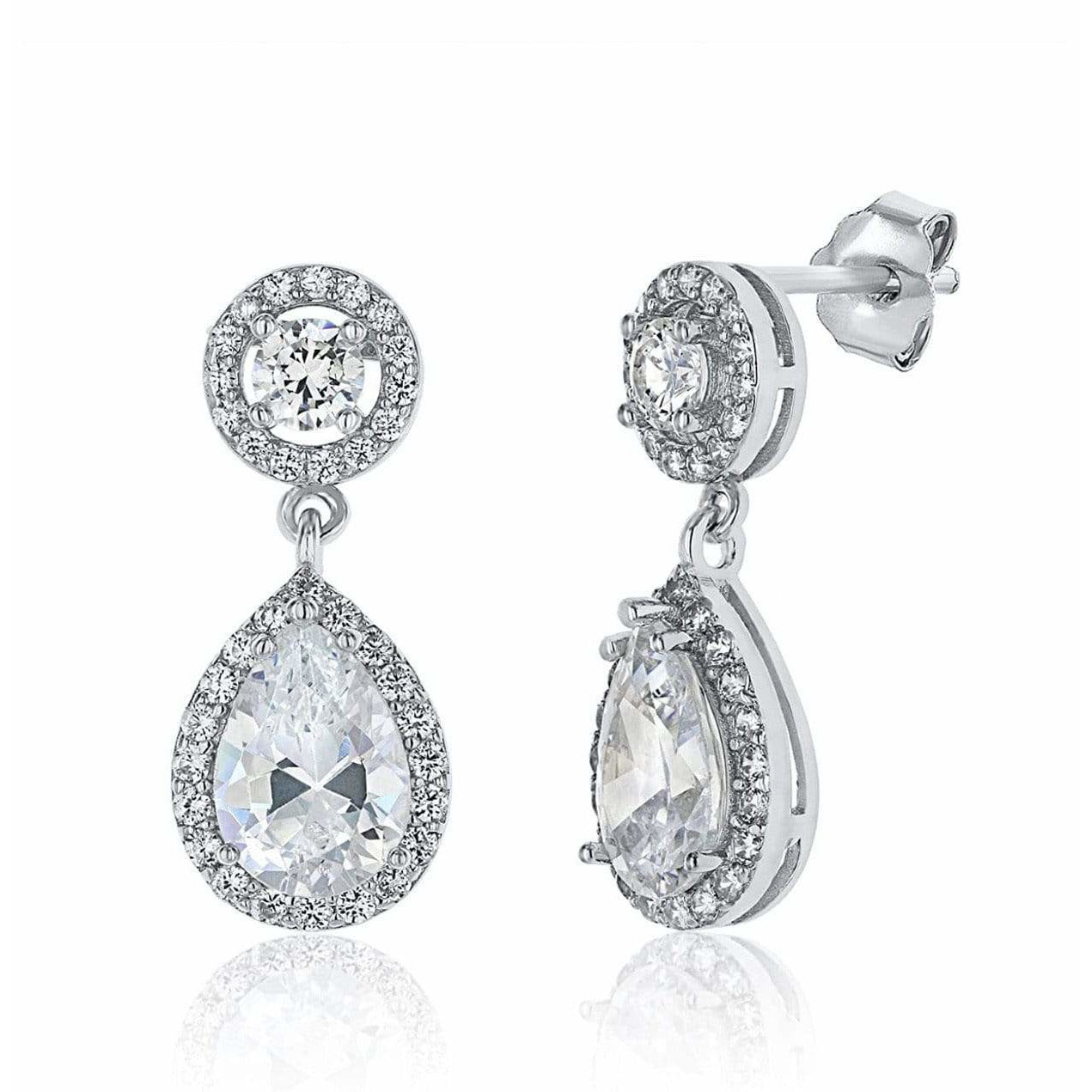 Bridal Dangle Earrings - NorasBridalBoutiqueNY