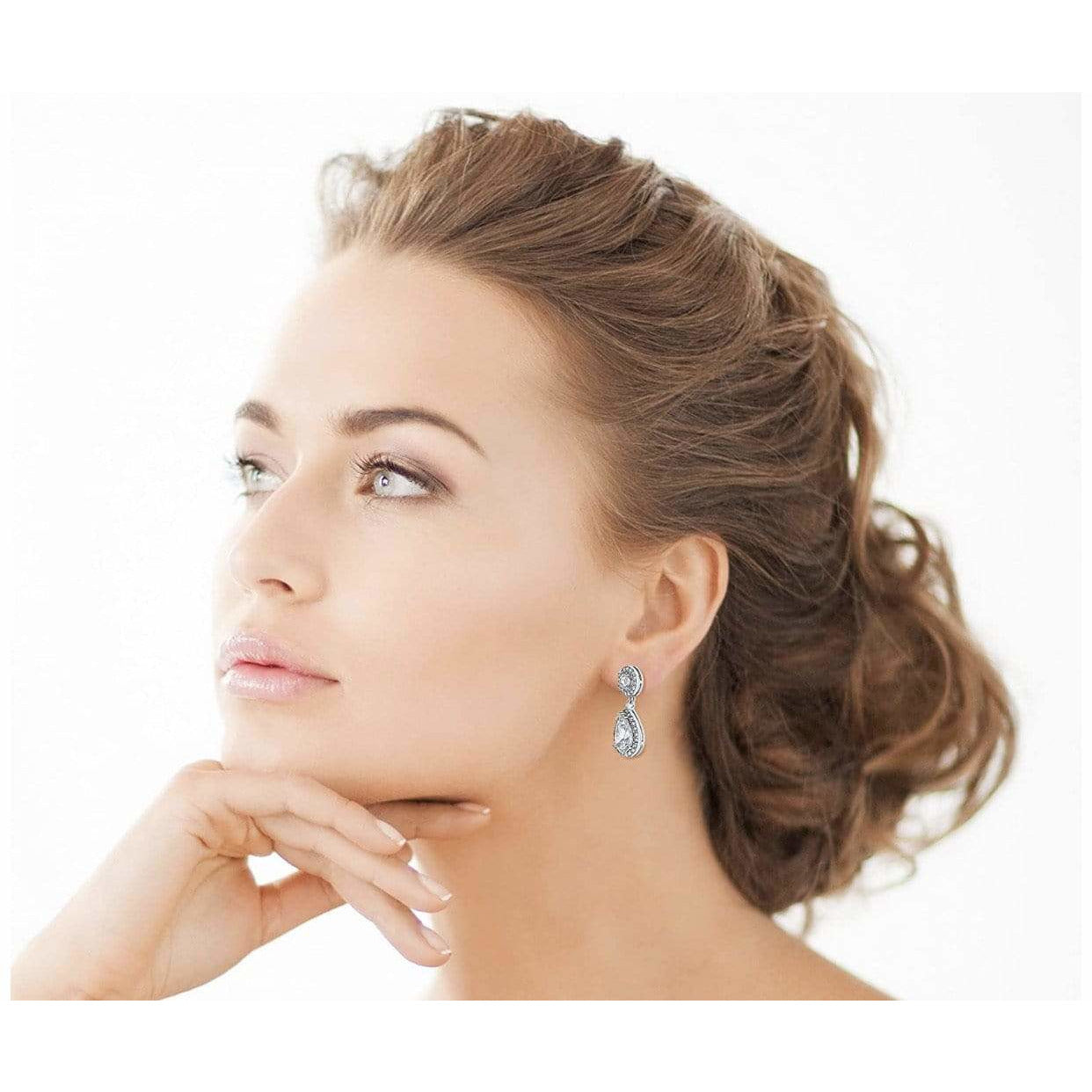 Bridal Dangle Earrings - NorasBridalBoutiqueNY