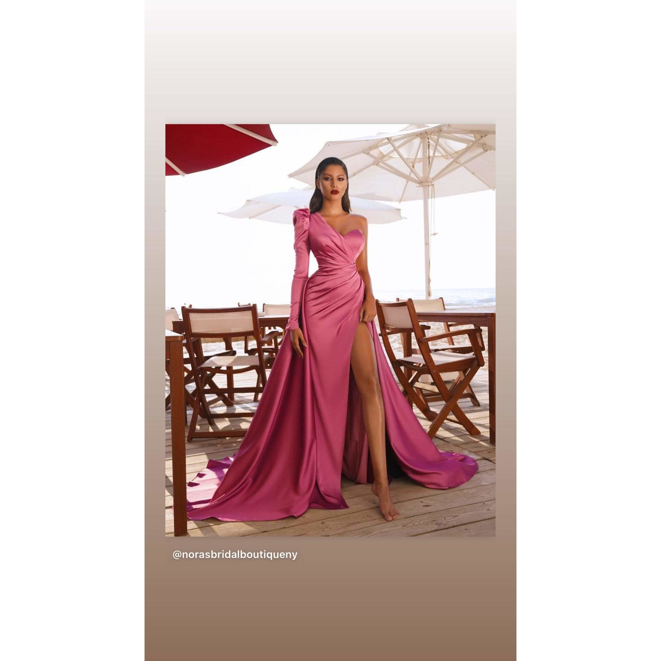 NorasBridalBoutiqueNY One Shoulder Couture Gown NorasBridalBoutiqueNY