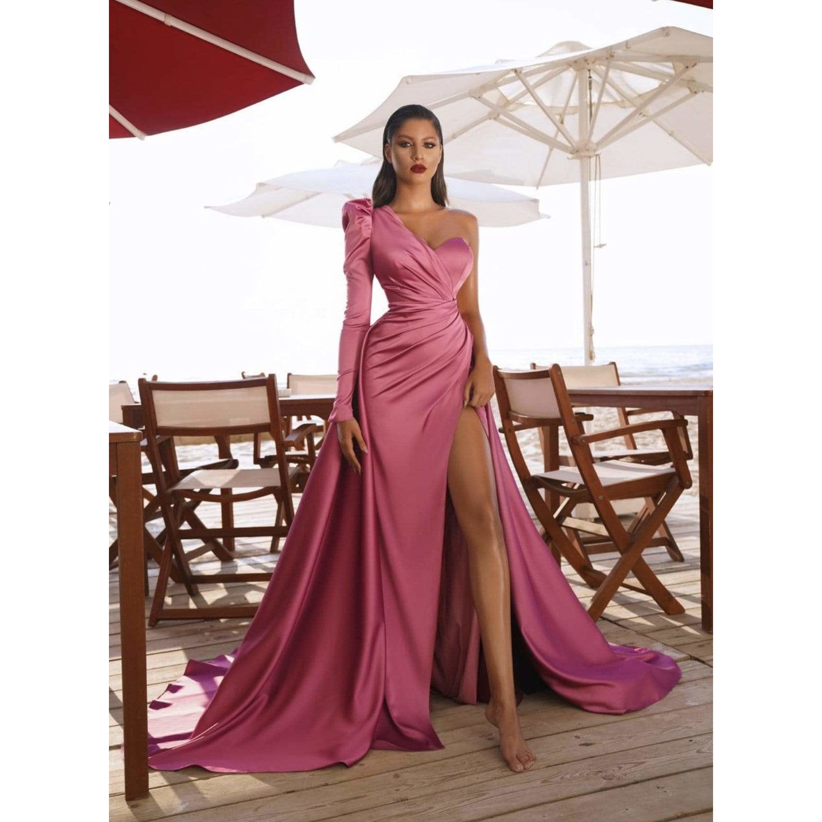 NorasBridalBoutiqueNY One Shoulder Couture Gown NorasBridalBoutiqueNY
