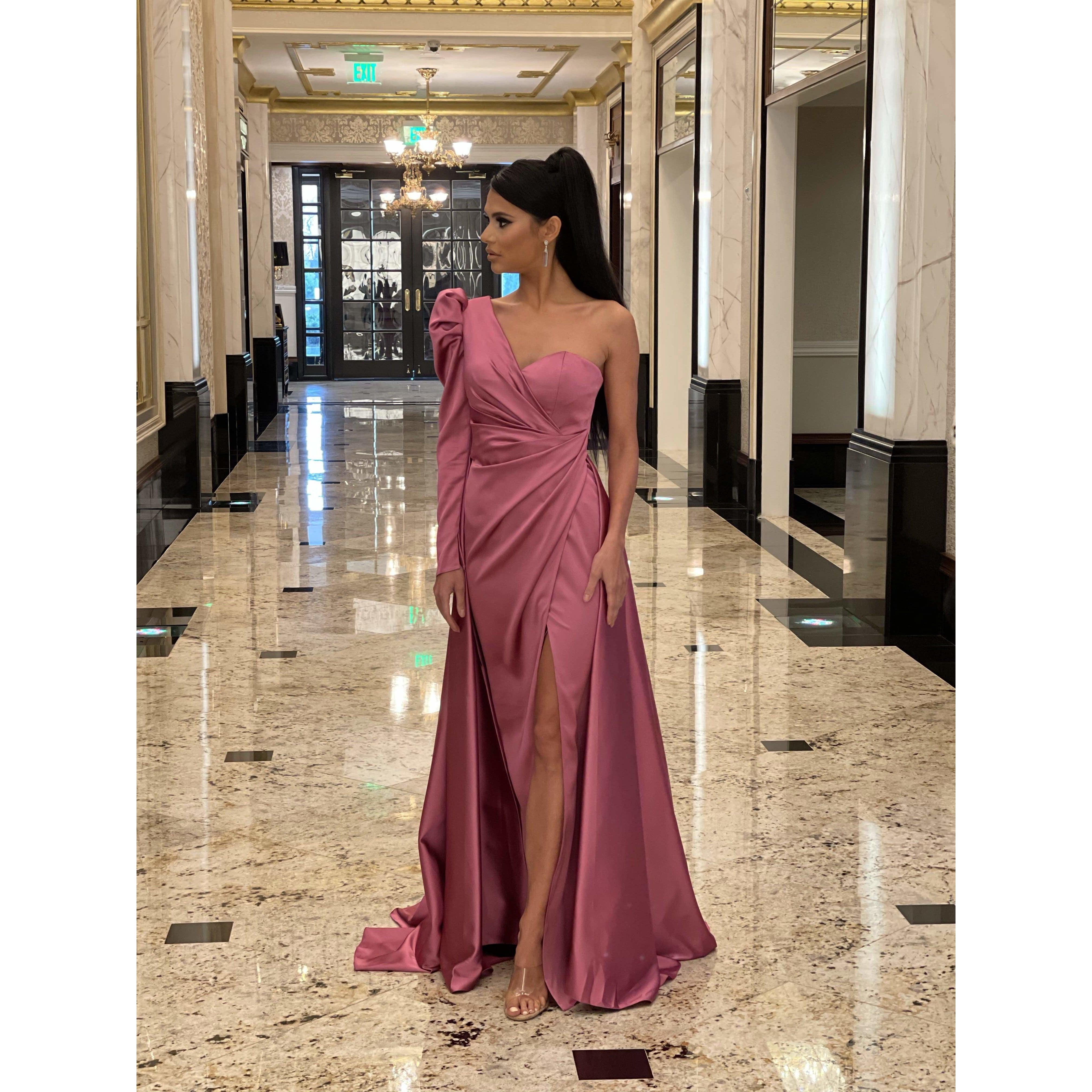 NorasBridalBoutiqueNY One Shoulder Couture Gown NorasBridalBoutiqueNY