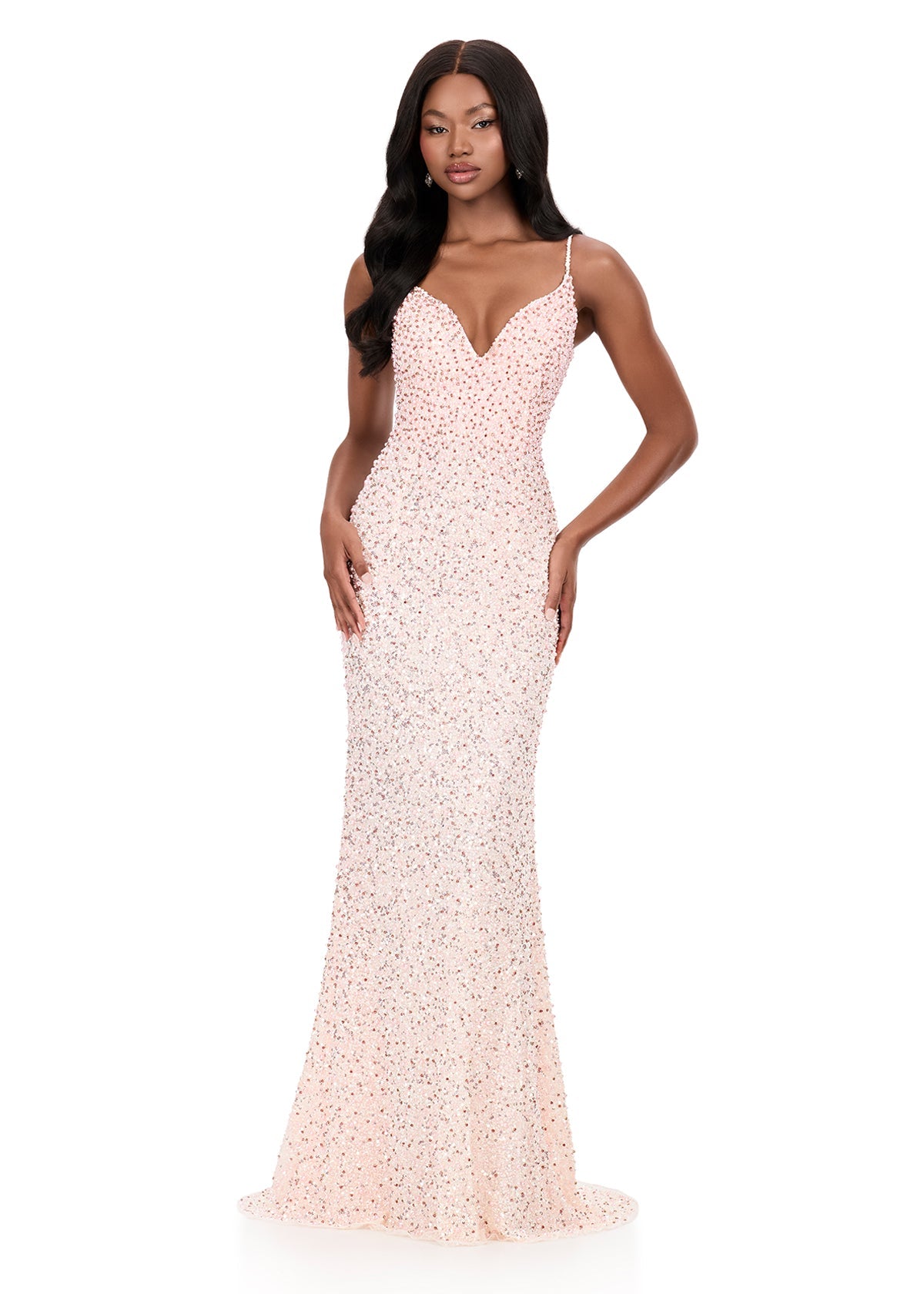 ASHLEYlauren 12244 Ice Pink front