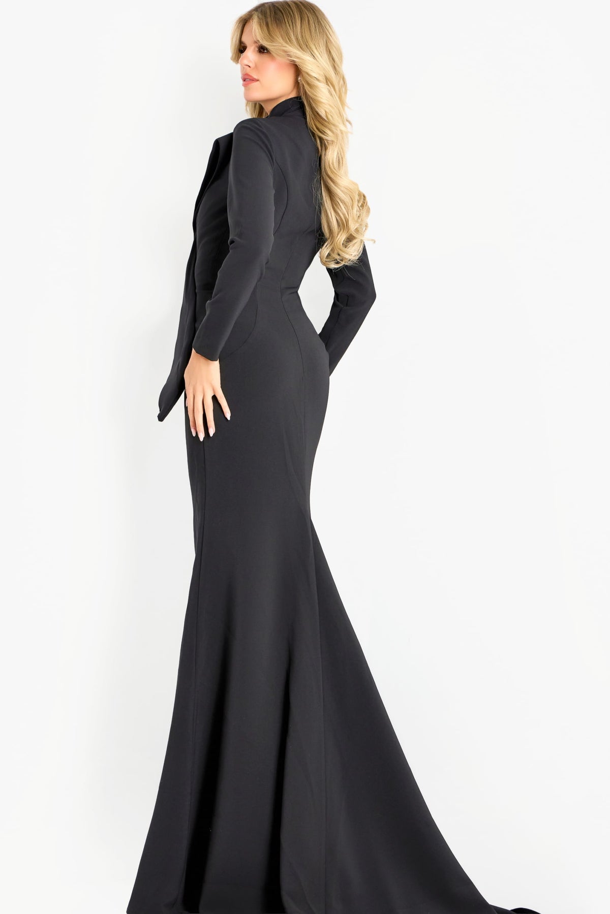 Jovani 45617 Black Long Sleeve Evening Gown