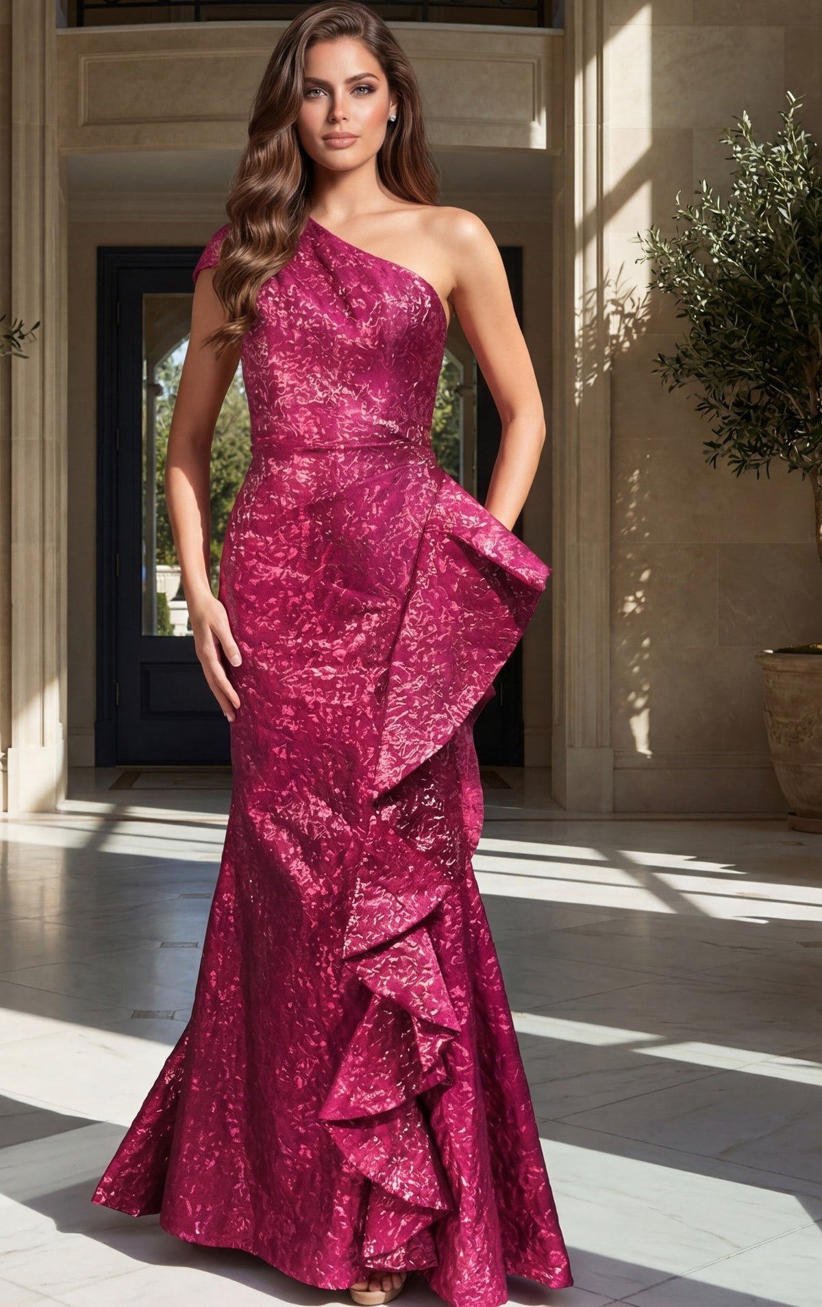 Jovani 52736 Mermaid Gown With Ruffle