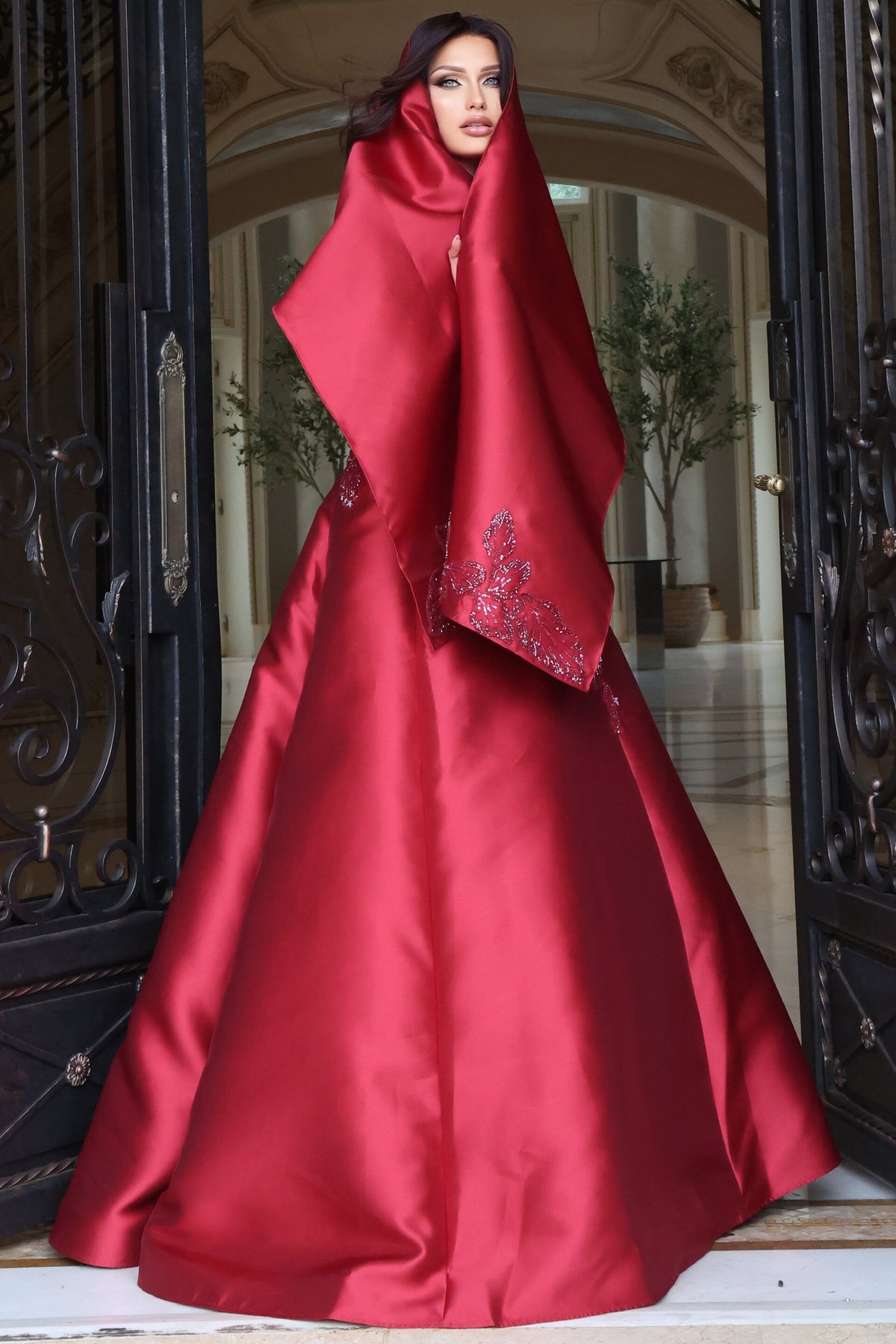 Jovani 53469 Strapless Floral Appliqué Ball Gown