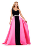 ASHLEYlauren Dress Black/Hot Pink ASHLEYlauren 11265