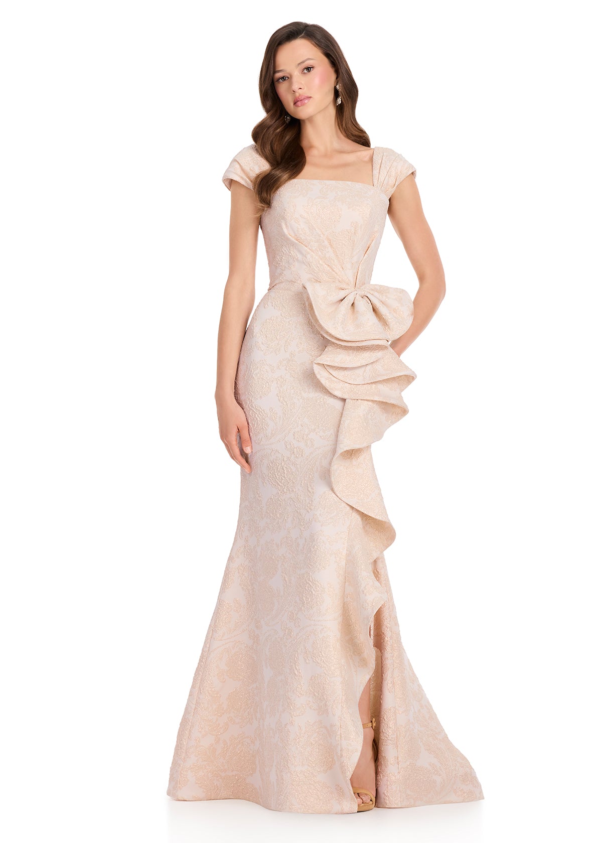 ASHLEYlauren Dresses 0 / Champagne ASHLEYlauren E12364