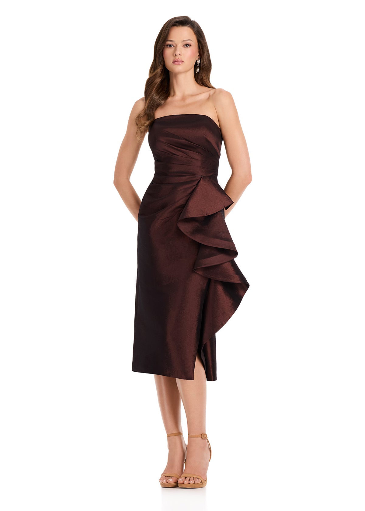 ASHLEYlauren Dresses 0 / Chocolate ASHLEYlauren E40005