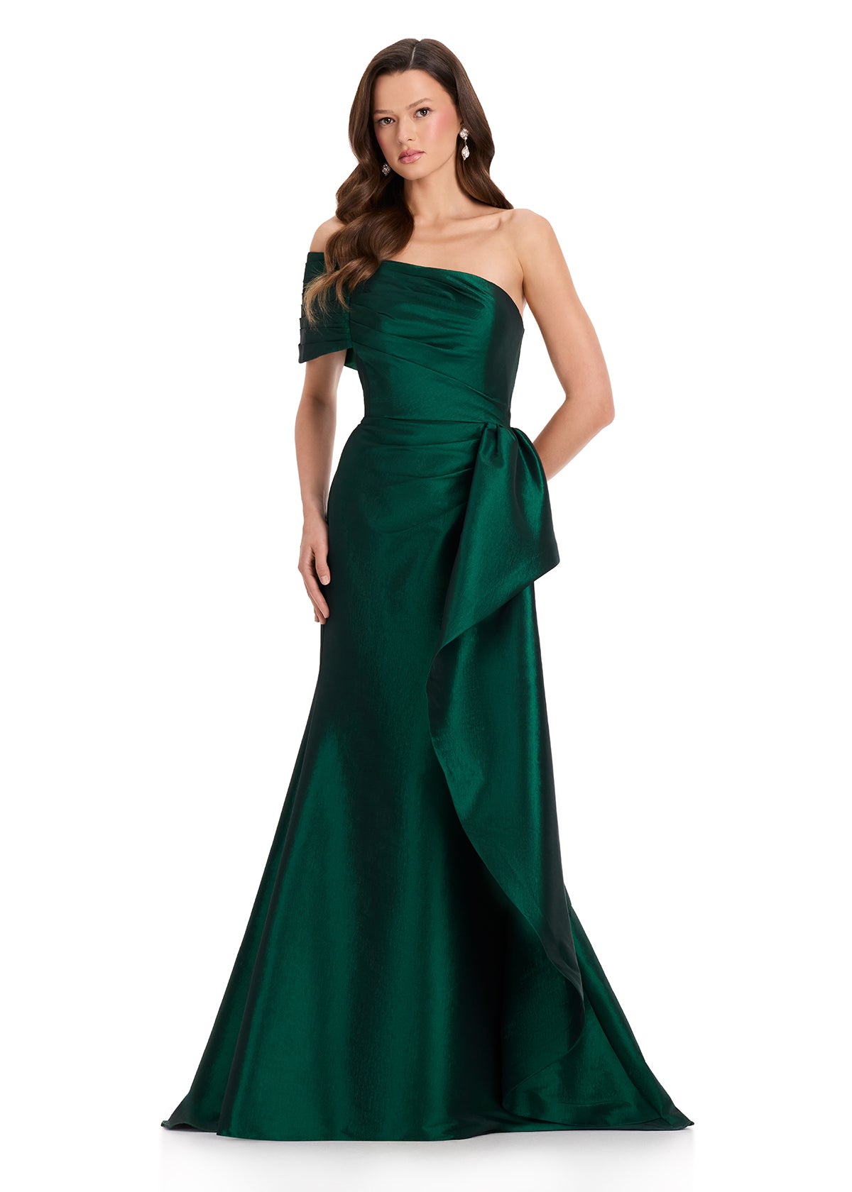 ASHLEYlauren Dresses 0 / Emerald ASHLEYlauren E12380