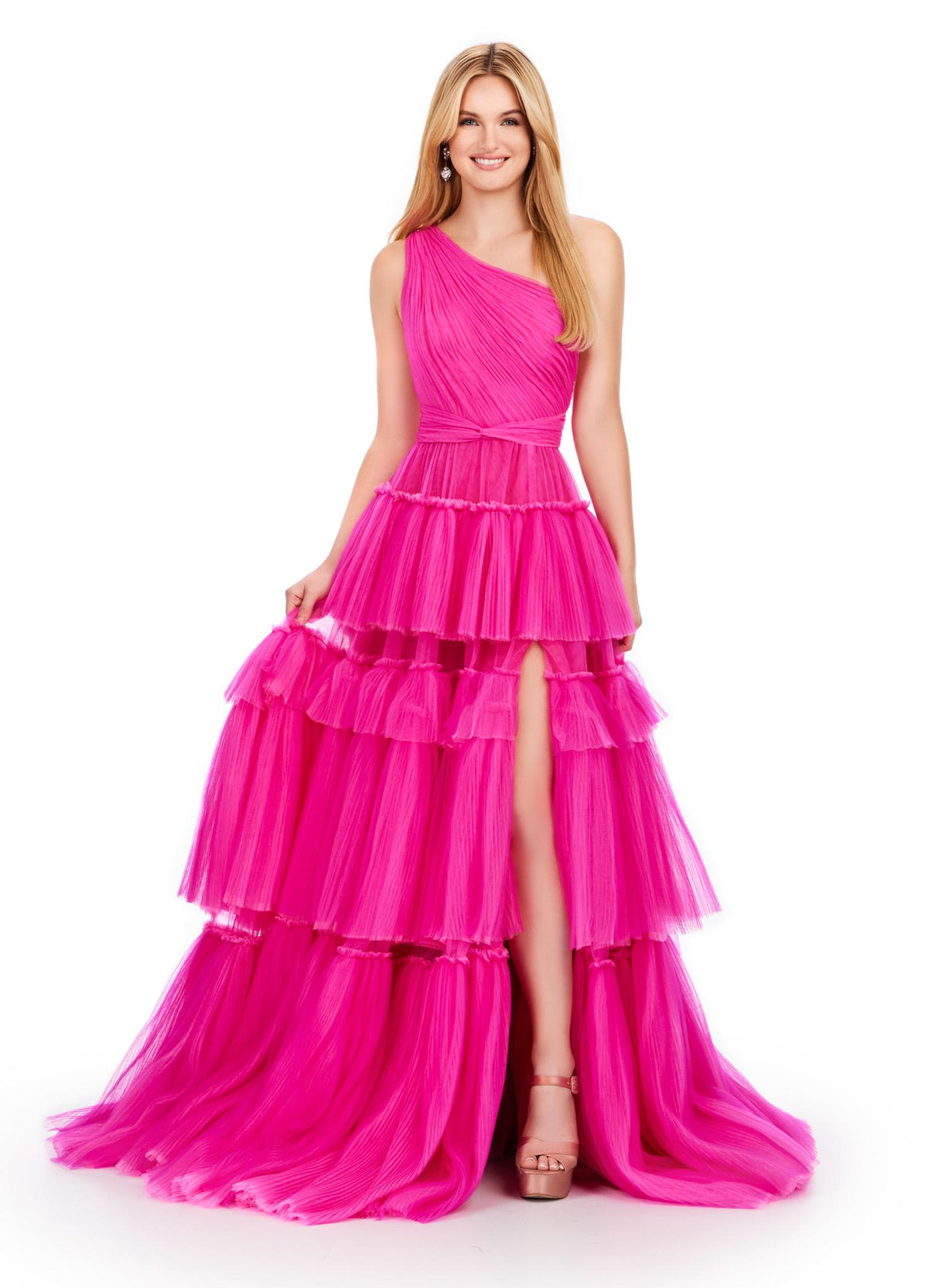 ASHLEYlauren Dresses 0 / Fuchsia/Hot Pink ASHLEYlauren 11619