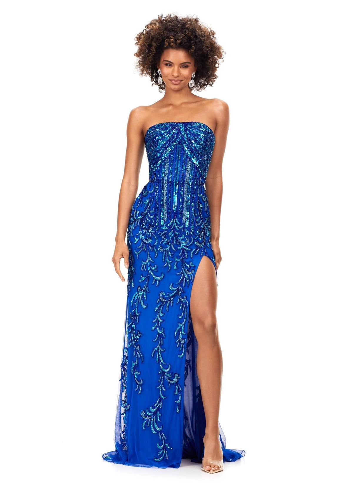 ASHLEYlauren Dresses 0 / Royal/Turquoise ASHLEYlauren 11242