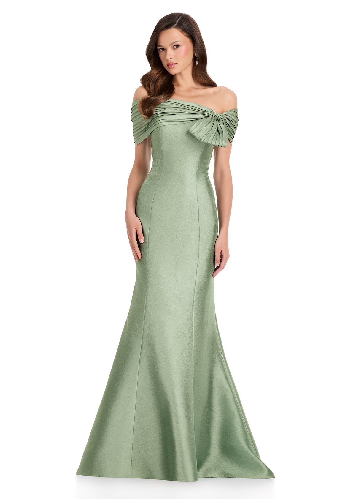 ASHLEYlauren Dresses 0 / Sage ASHLEYlauren E12369