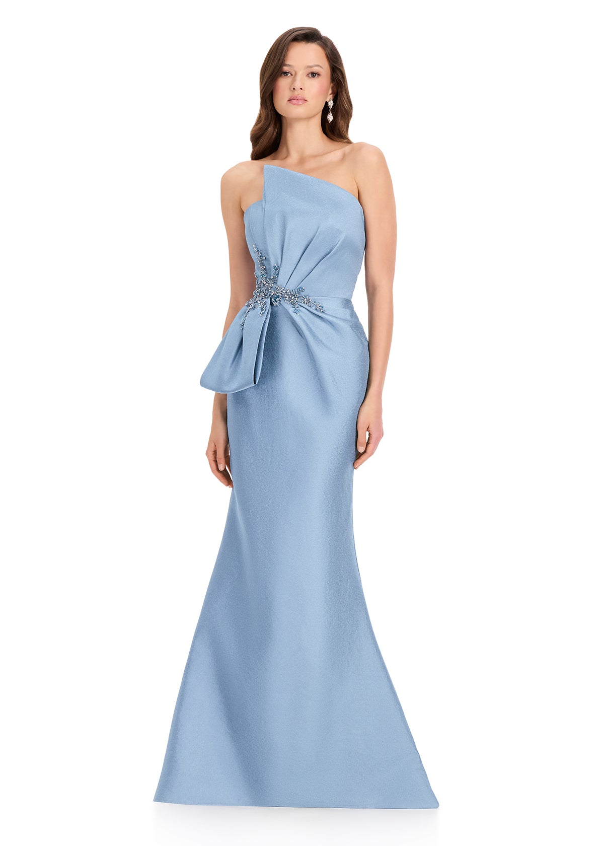 ASHLEYlauren Dresses 0 / Slate Blue ASHLEYlauren E12362
