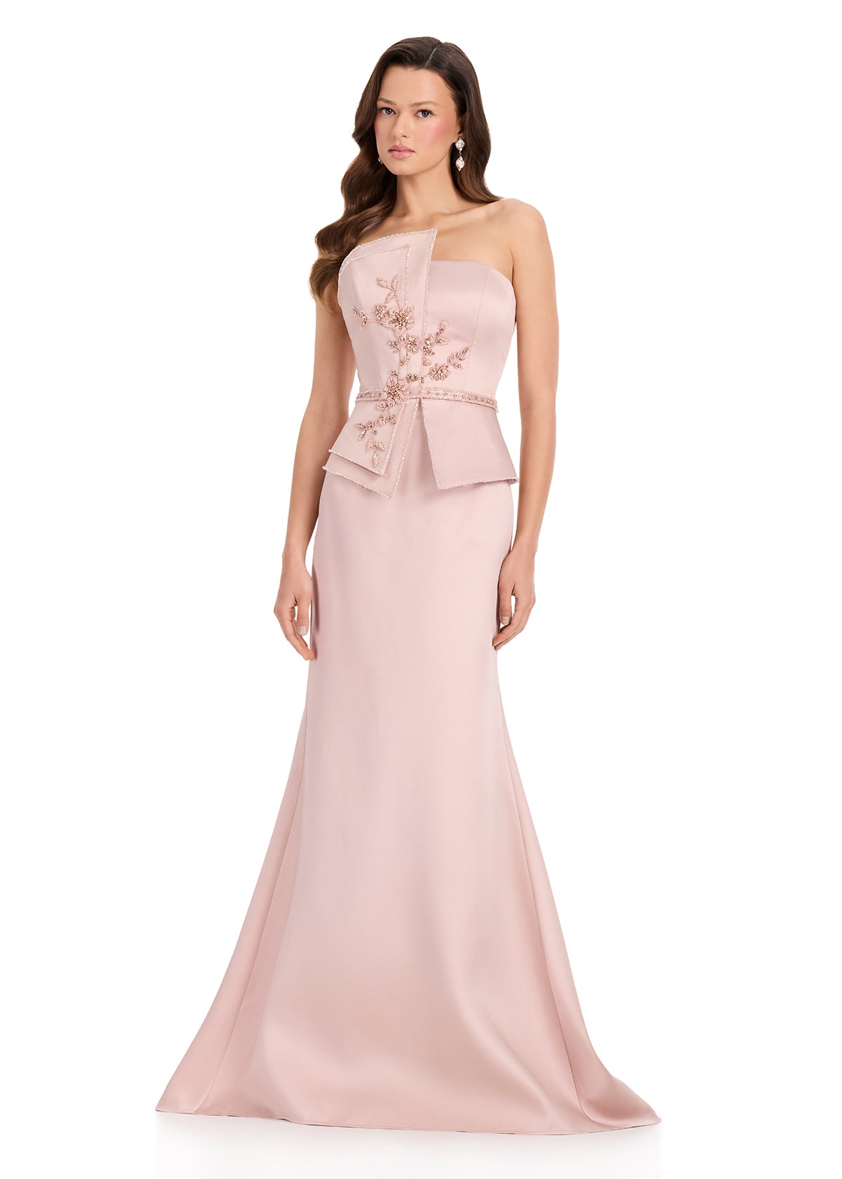 ASHLEYlauren Dresses 0 / Taupe ASHLEYlauren E12372