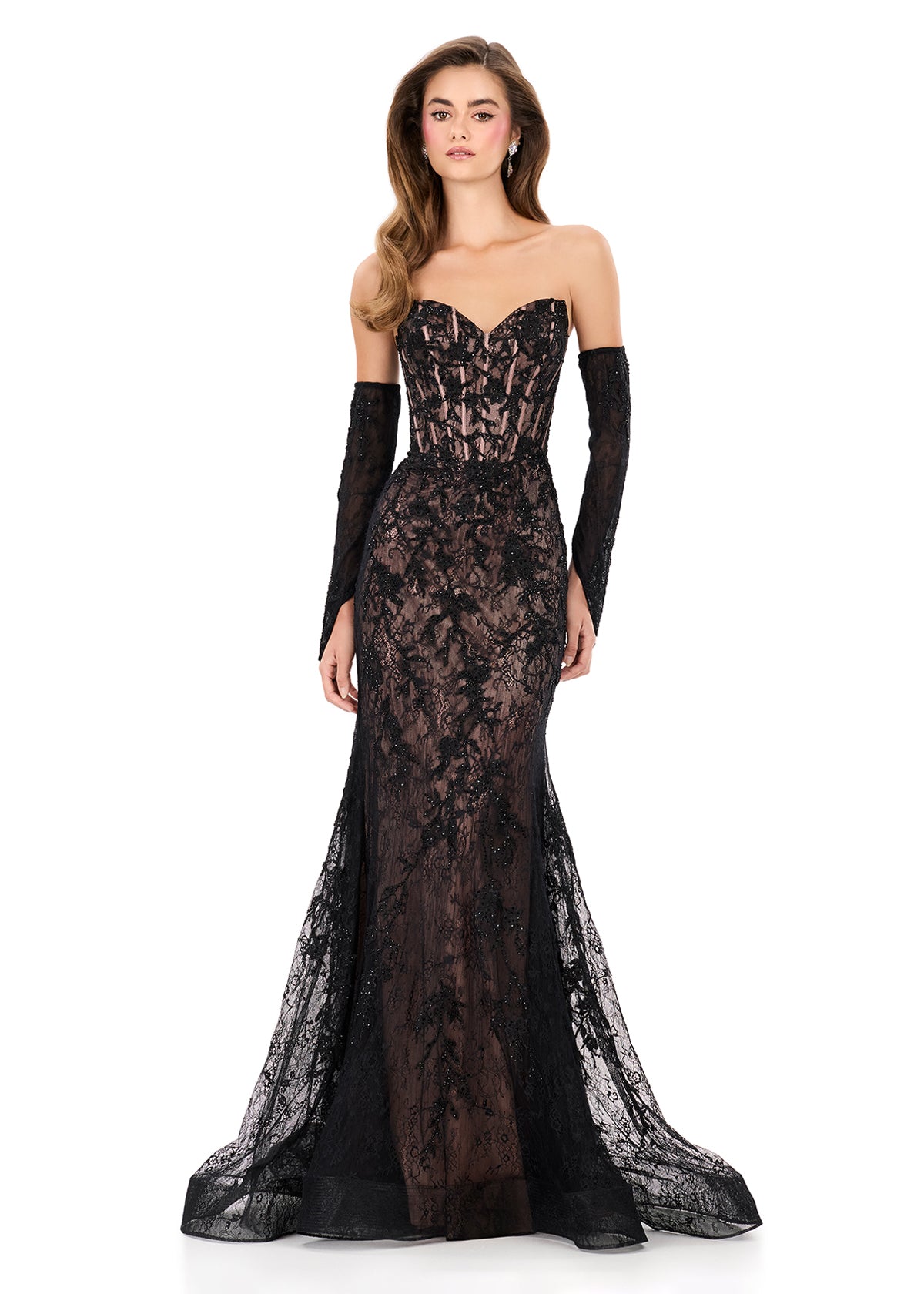 ASHLEYlauren Dresses 00 / Black/Nude ASHLEYlauren 12081
